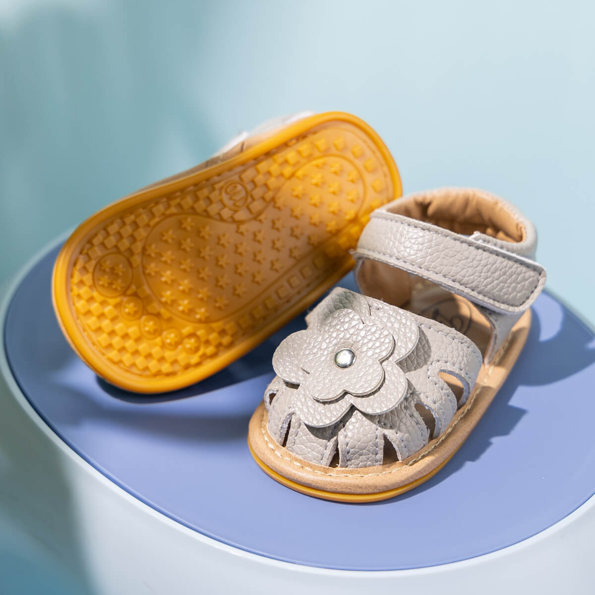 Anara Soft Sole Sandals - Grey