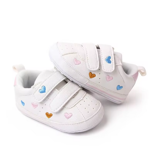 Tilly Soft Sole Shoes - Colourful Hearts