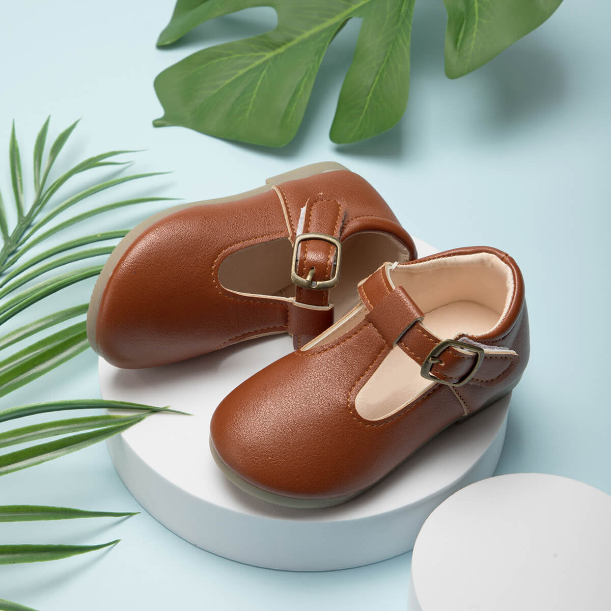 Asher 1st Walker Baby Shoes - Tan