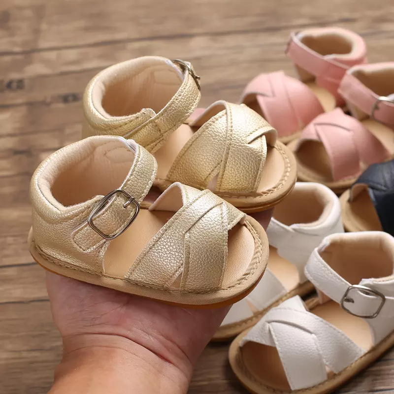 Gold leather Sandal | Soft sole sandal | Sadie Baby